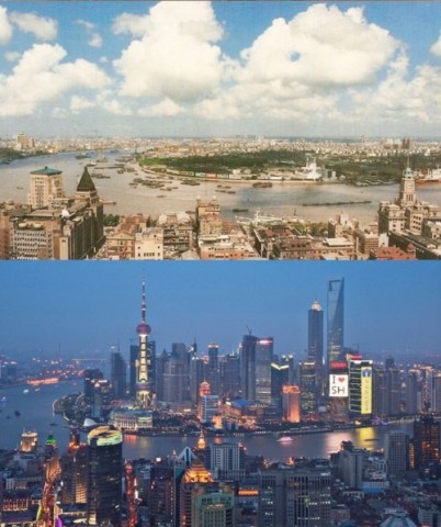 Шанхай за 20 лет. 1990 vs 2010